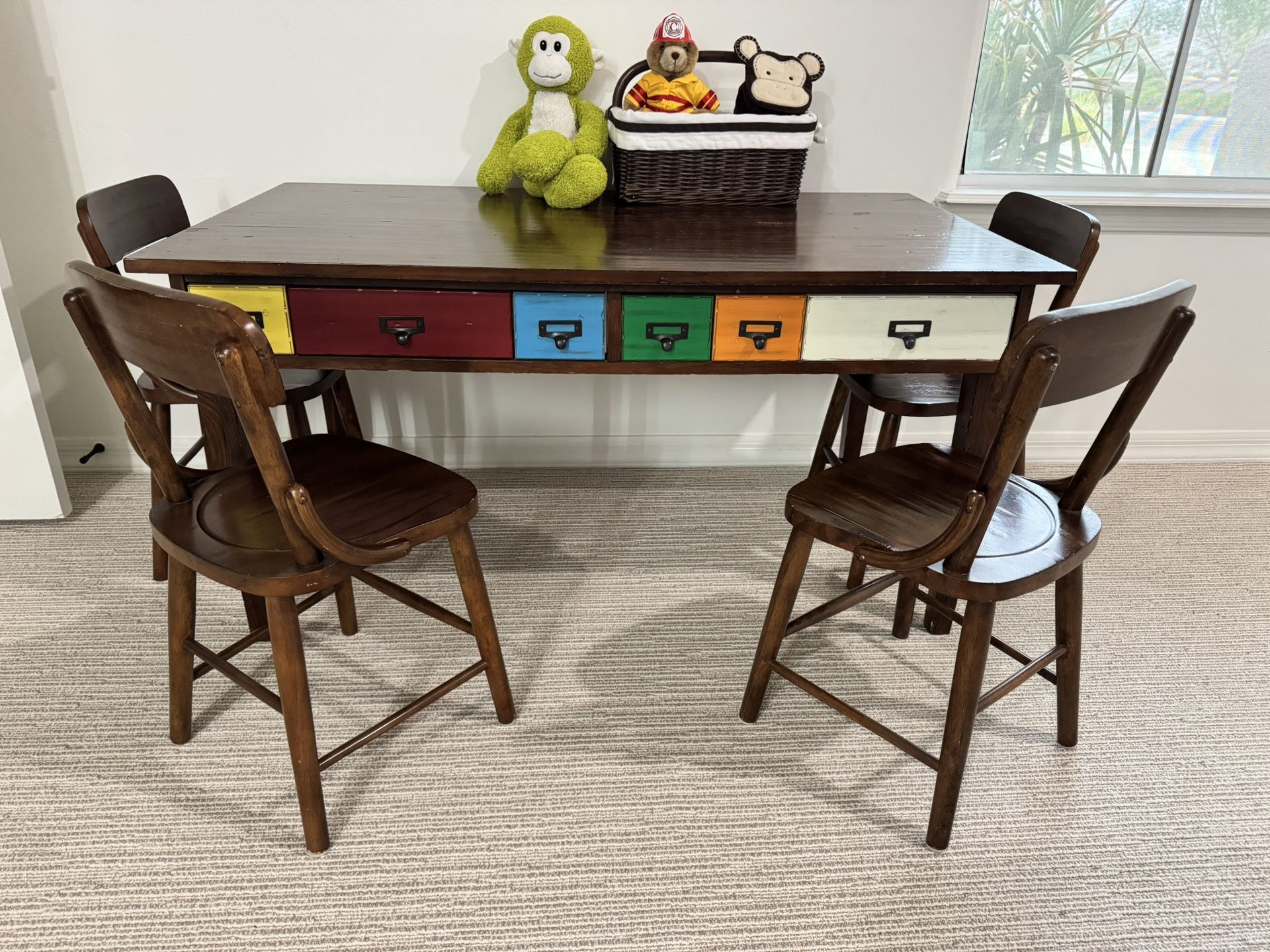 Children’s Craft Table With Four Chairs For Sale