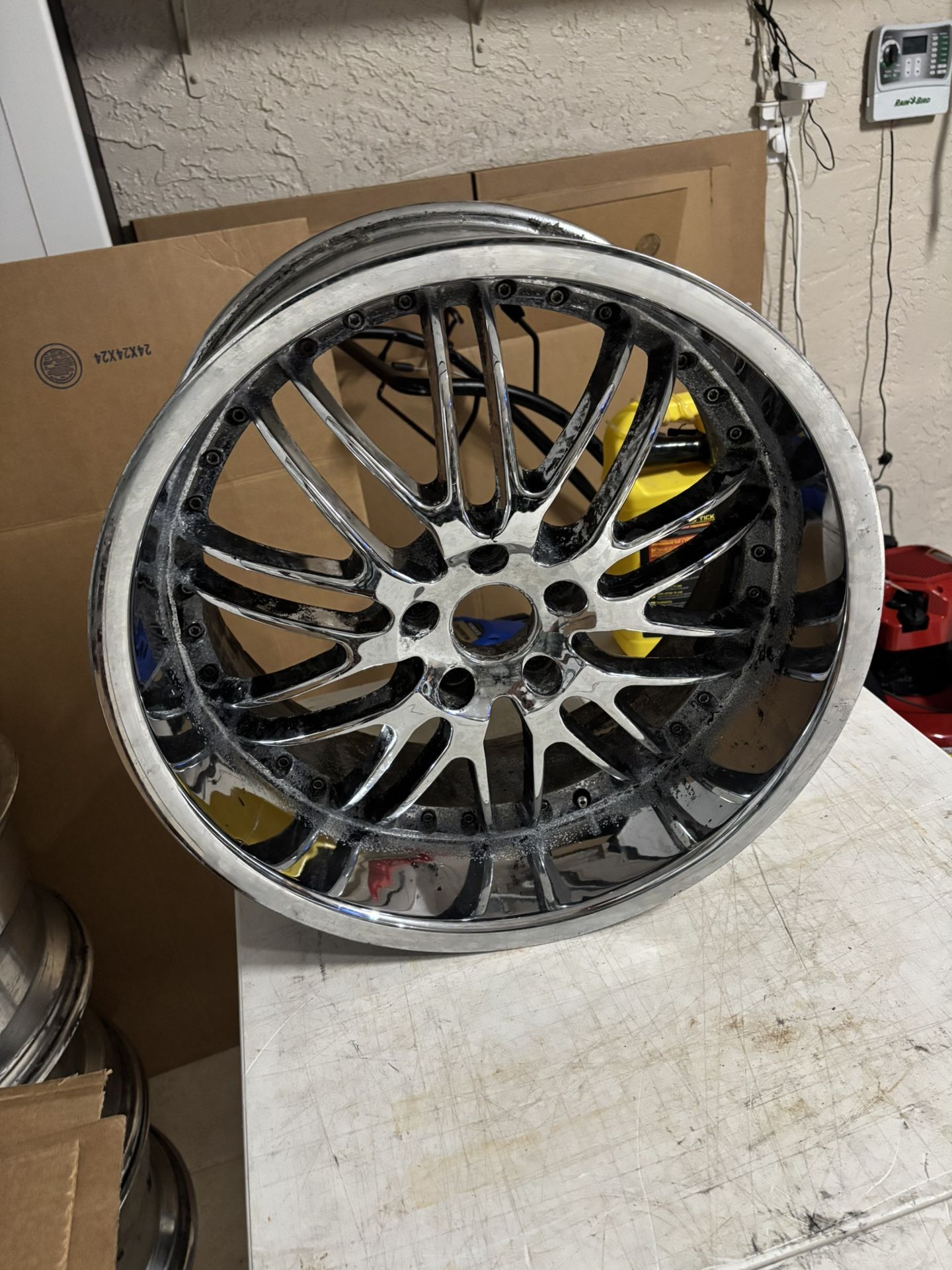 Set Of 20” Inch Staggered For Trade With Matching Tires