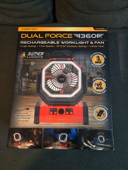 Farpoint Dual Force 360 Rechargeable Worklight & Fan
