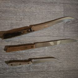 #Vintage #Serated Kitchen Knives 