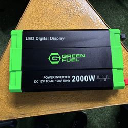 Green Fuel 2000W Power Inverter – 12V DC to 120V AC