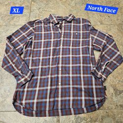 The North Face Men's XL Button Down Plaid Shirt
