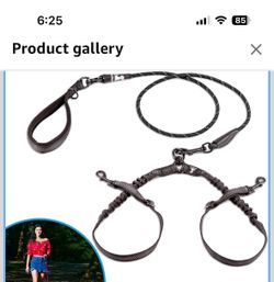 SparklyPets - Double Dog Bungee Rope Leash for 2 Small Dogs - Dual Dog Lead for Small Breeds - Soft Handles, No Tangle, Adjustable Couplers - Flow Lea