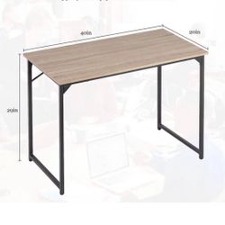 Sturdy metal frame wood desk