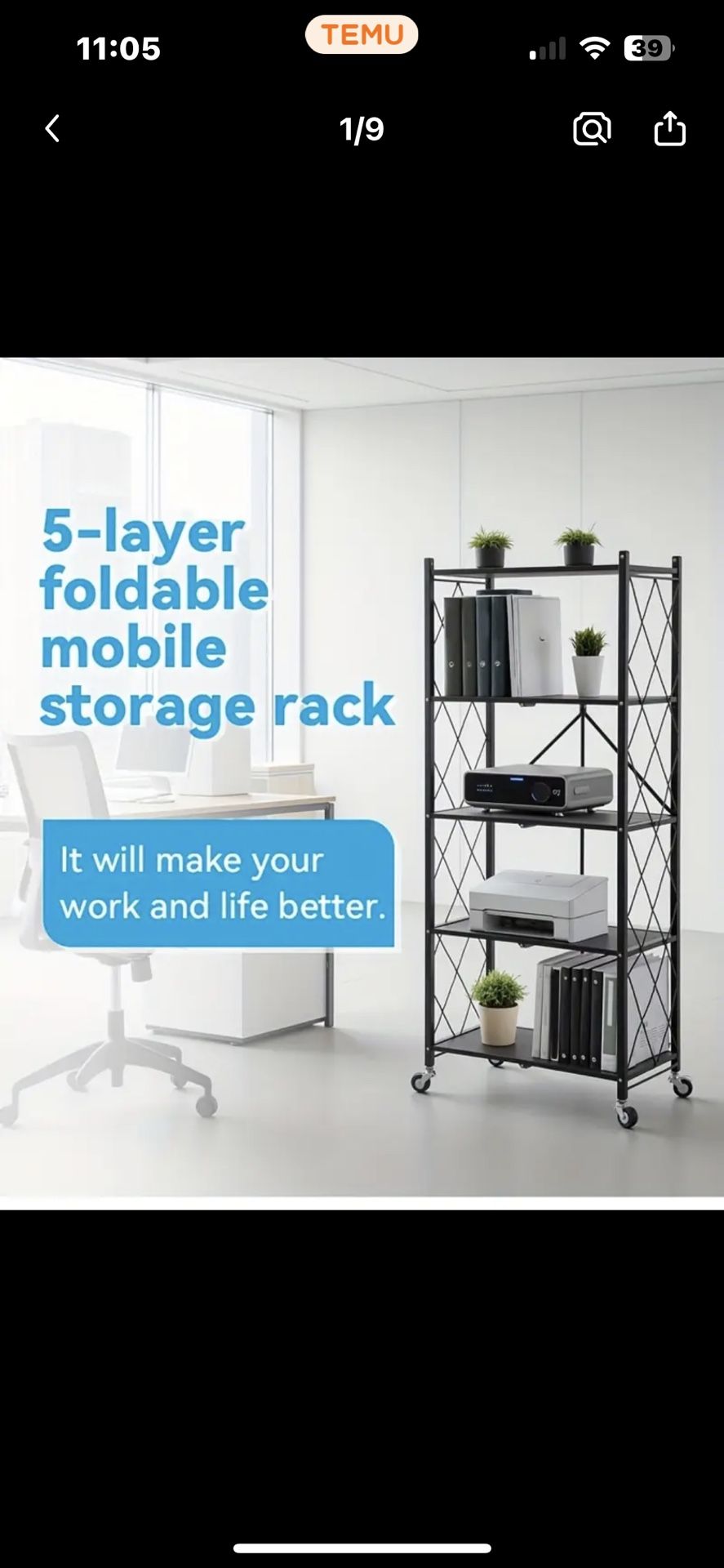 5-layer folding rack $50 , Brand New !