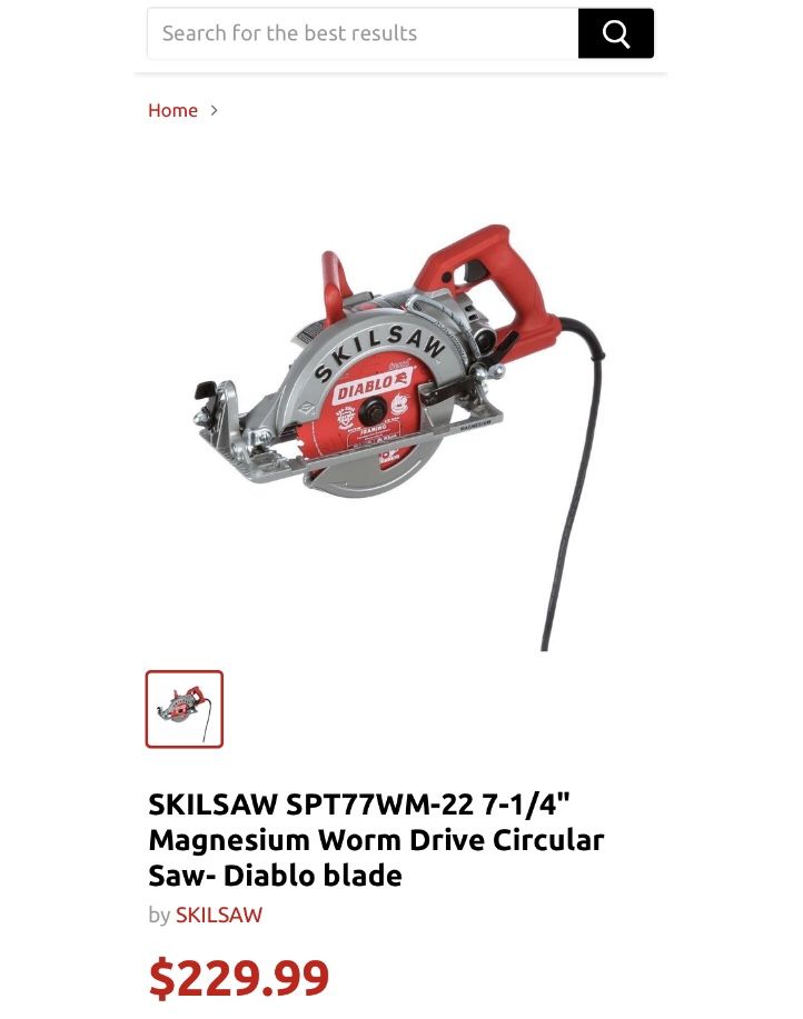 Skill Saw Bran New 7 1/4”