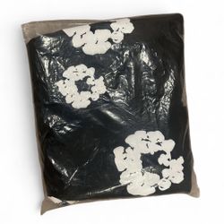 Tear Denim Black And White Hoodie