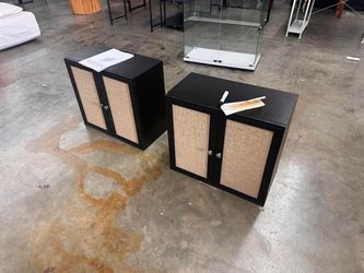 Laundry Room Cabinets Wall Mounted, Rattan Laundry Cabinet, Kitchen Wall Mounted Cabinet with Adjustable Shelves（damage）