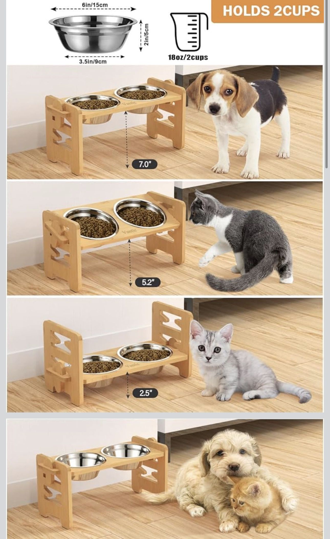 Dog Cat Bowl Feeder 