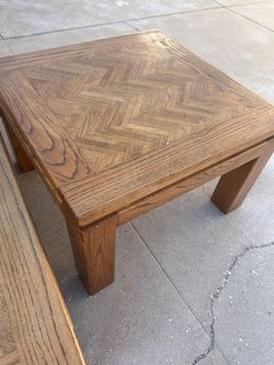 Table set (2) Wooden Tables - Vintage 