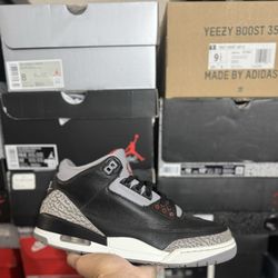 2024 Jordan Black Cement 3s size 10.5 USED But Clean