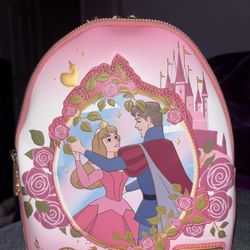 Loungefly Disney Sleeping Beauty Aurora Floral Magnetic Door Mini Backpack