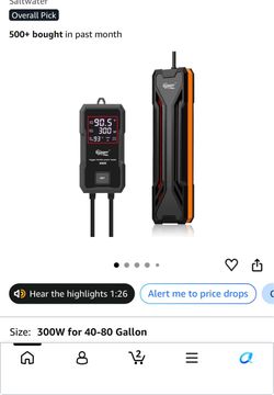 Hygger HG043 300W Fresh or Saltwater Heater