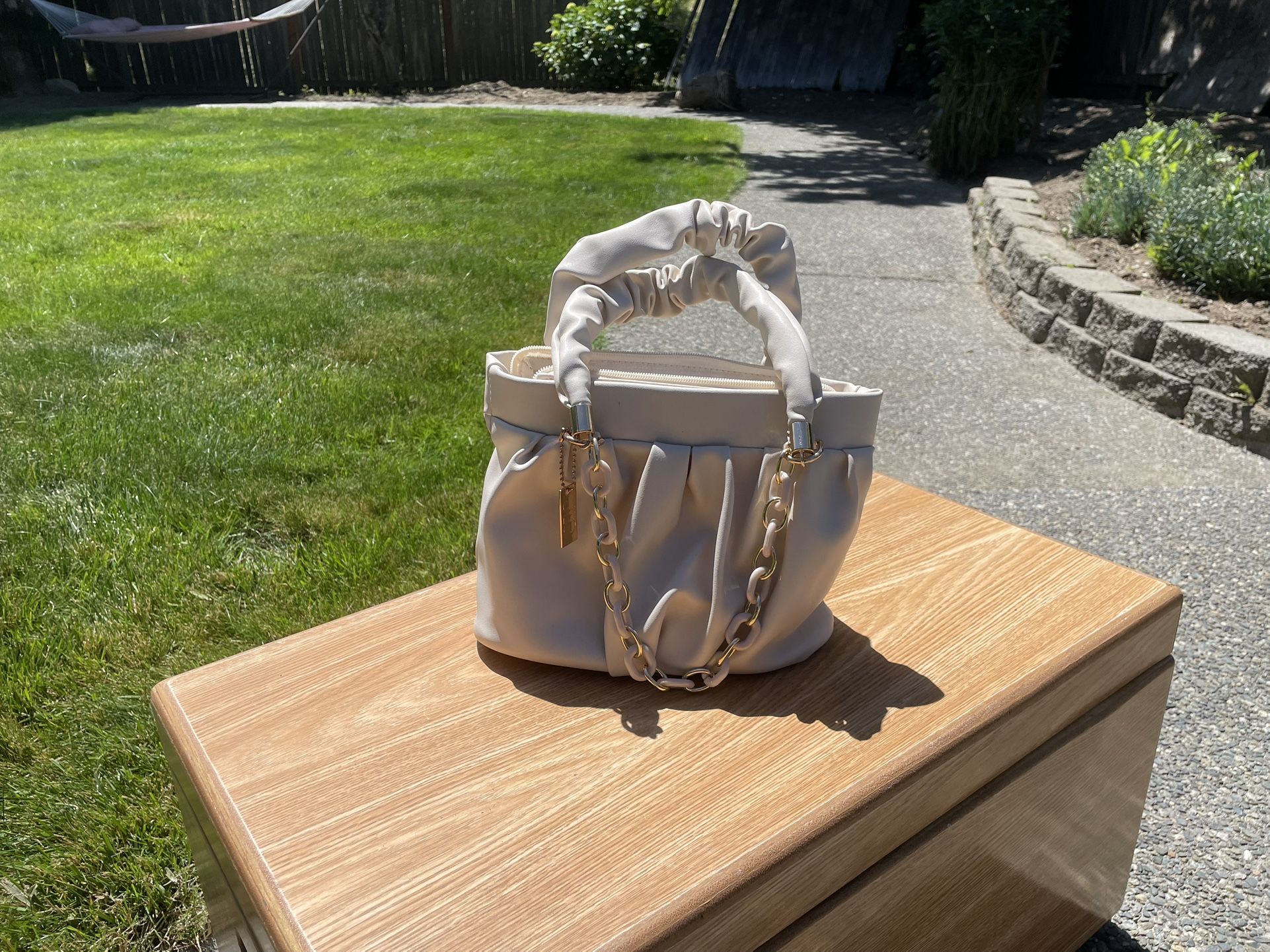 White Bucket Purse.