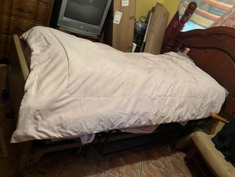 Semi-Electric Home Hospital Bed Set – Includes Remote, Mattress & Pressure Cushion