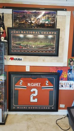 Dan Marino , Willis Mcgahee , Clinton Portis , University Of Miami UM Dolphins Bobbles head jersey signed