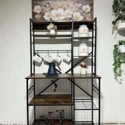 Buffet Table, Coffee Bar Station, Organizer, Microwave Rack