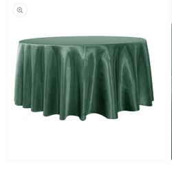 Satin Green Tablecloths (Round And Rectangle)
