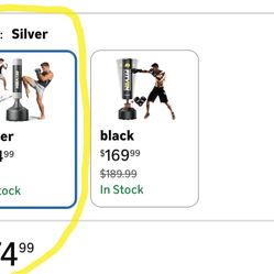 Freestanding Punching Bag with a pair of Boxing Gloves. 

Heavy Boxing Bag with Suction Cup Base, Stand Kickboxing Bag for Adult-T