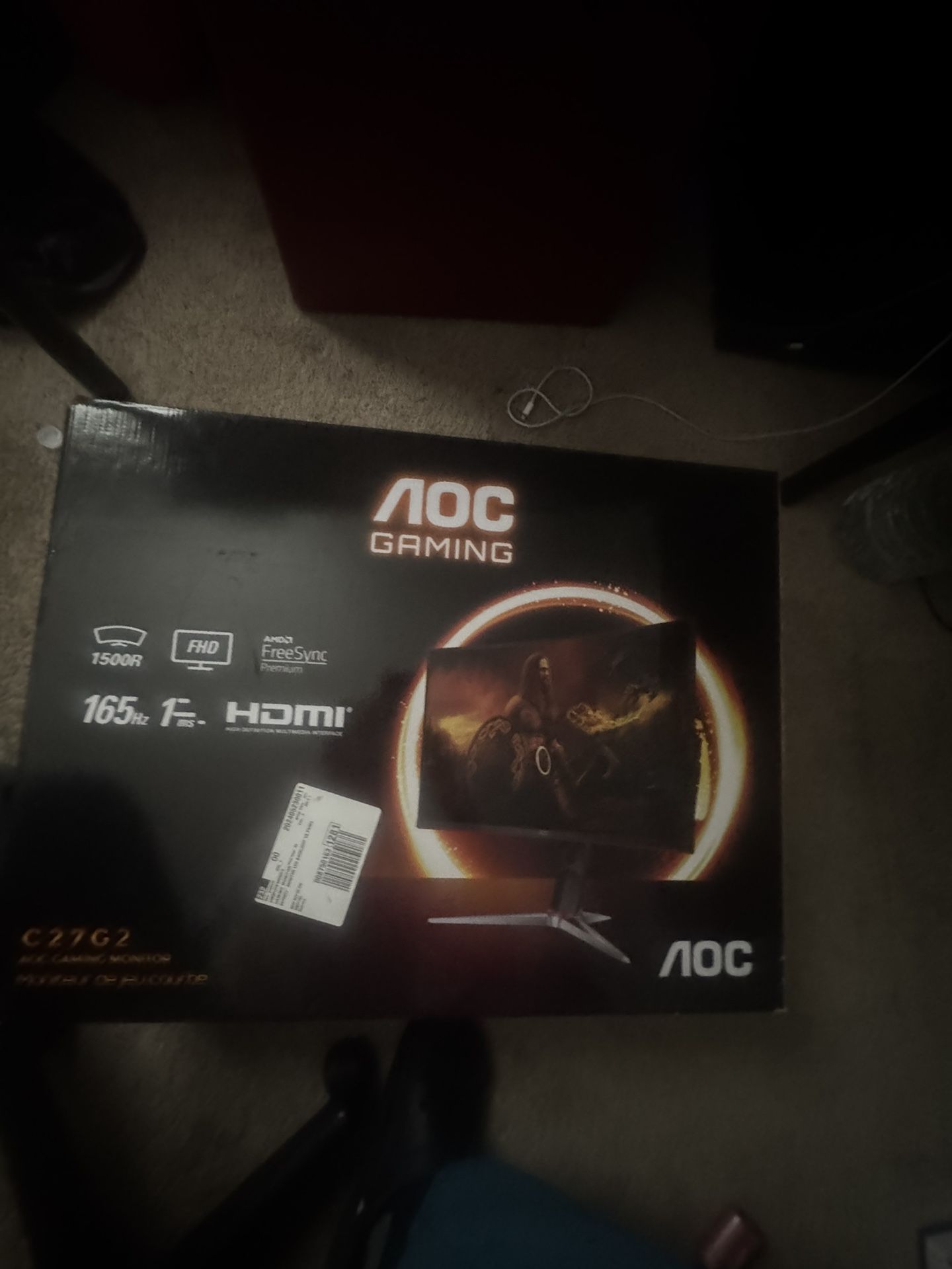 AOC C27G2 27" 165 Hz Full HD Curved Screen Gaming Monitor
