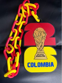 COLUMBIA TEAM 2026 Soccer Fan Hype Chain Large 3D Printed Statement Piece (42” Chain)