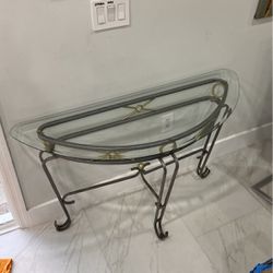 Glass Entryway Table 
