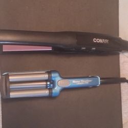 Nano TITANIUM Babyliss PRO (Add Waves) & CONAIR Straightner