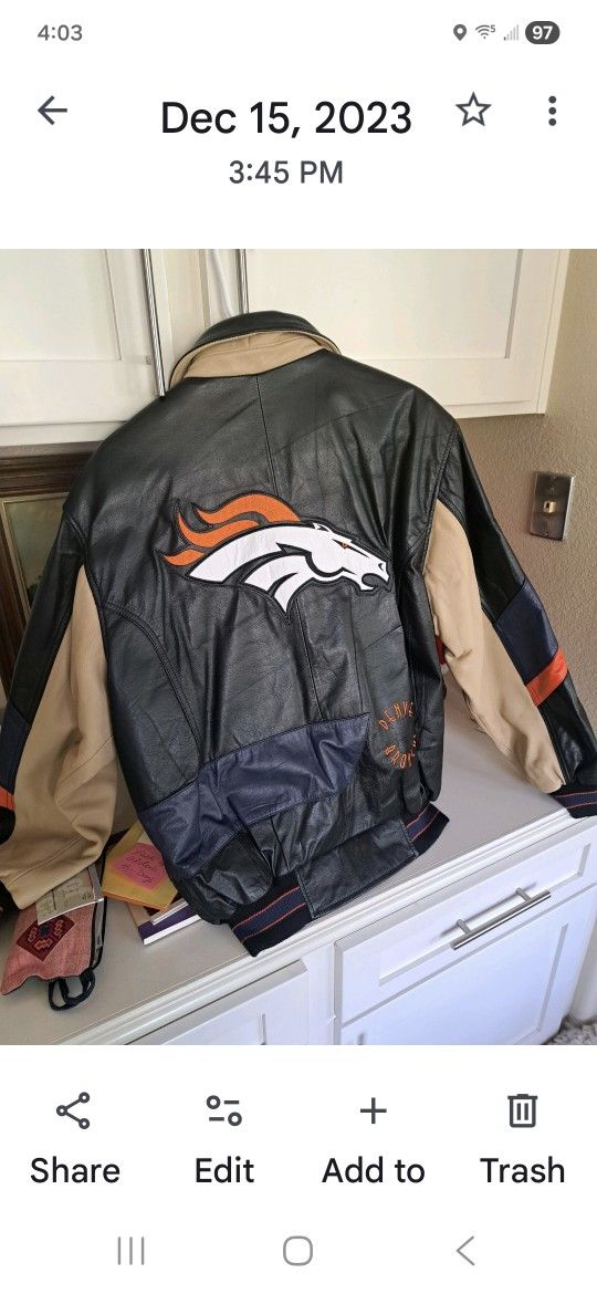 DENVER BRONCOS Leather Jacket