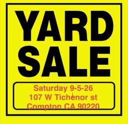 Yard sale 9-5-26