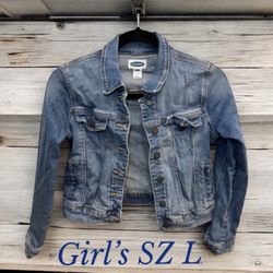 Old Navy Girl's SZ L EUC Jean Jacket