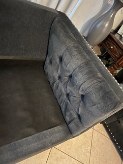 Sala 2 piezas sofa and love seat navy blue used good condition