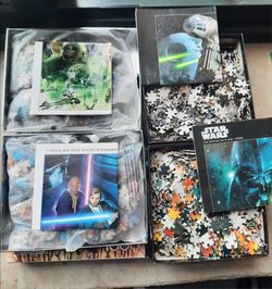 Four, 1000-piece Star Wars Puzzles, Put together Once