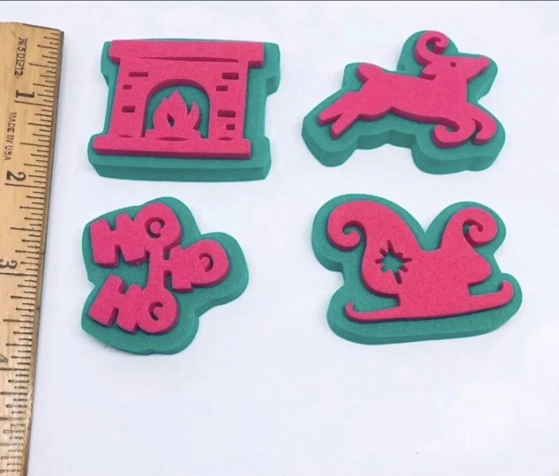 Christmas Stamp Set Of 4 For DIY Supplies Handcrafts Paper Art