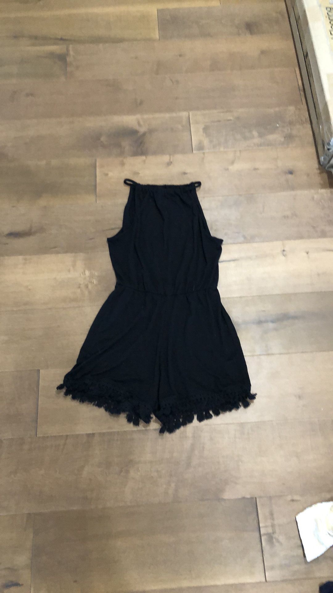 Black ASOS fringe romper- 0