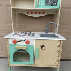 B. toys- Mini Chef Kitchenette- Pretend Play Wooden Play Kitchen 
