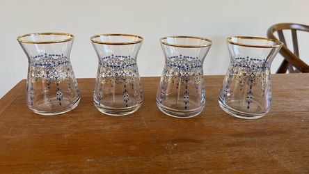 Crystal Turkish Tea Glasses - Set of 4