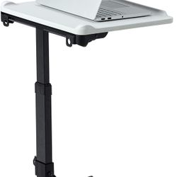 Maarch Folding TV Tray Table, Adjustable TV Dinner Table, Foldable Tray Table for Eating and Laptops, Wall Mountable, White