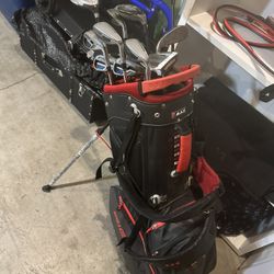 Gold Clubs + Bag