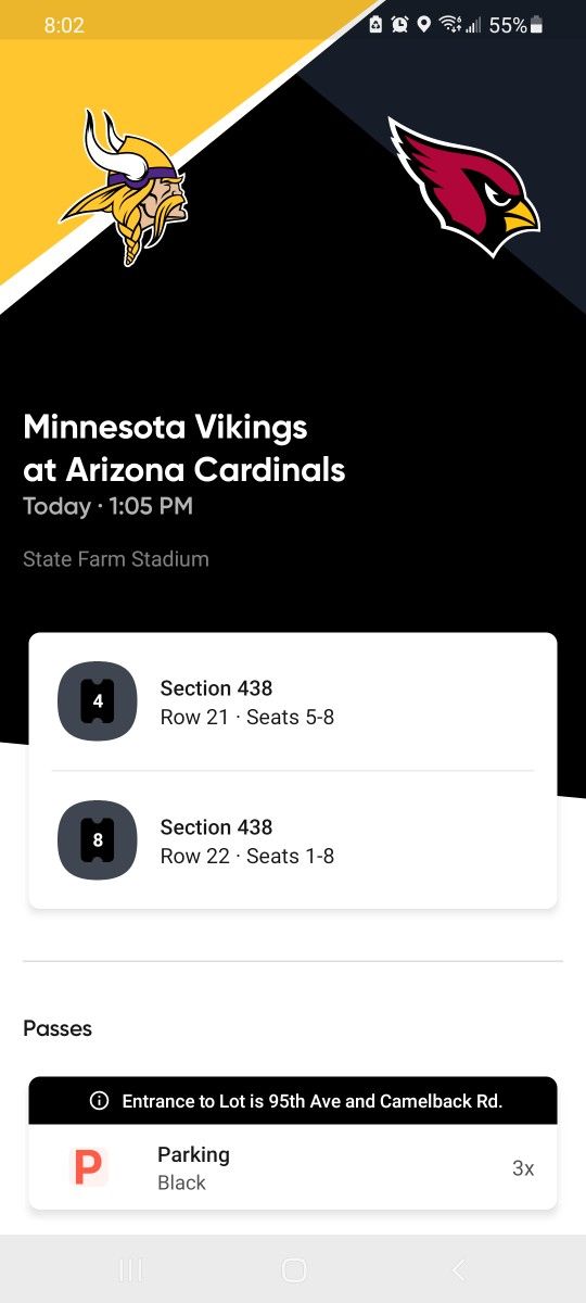 Cardinals vs Vikings TODAY