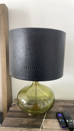 Green glass teardrop halsey table lamp base discount