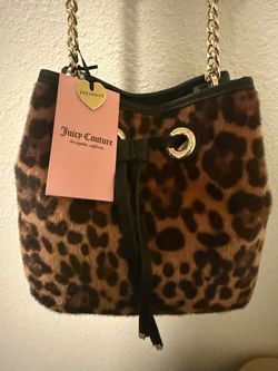 Juicy Couture Leopard Print Bucket Bag