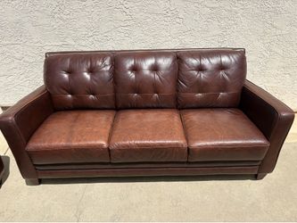 La-Z-Boy Brown Leather Sofa and Loveseat Set