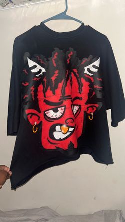 TS572, OVERSIZED TWO PANEL CROPPED T-SHIRT ( Black)