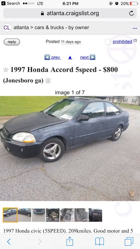 Honda Civic For Sale In Covington Ga Offerup