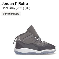 Jordan 11 Retro Cool Grey Toddler Size 4C