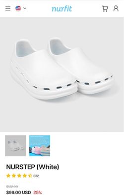 Nurfit NURSTEP White Clogs