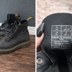 Dr. Martens 1460 Black Leather Boots – Women’s Size 8