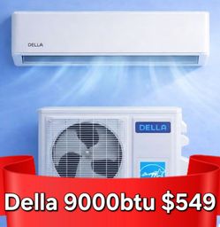 9000btu Della Mini split ac air conditioner with heater