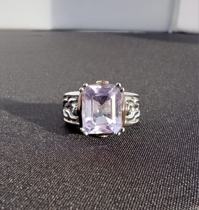 Lavender Quartz And Sterling Silver Ring 