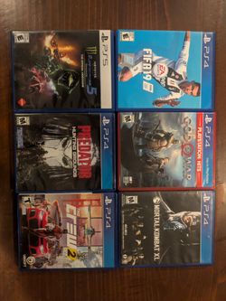 PS4 Games Lot of 6 great titles like new